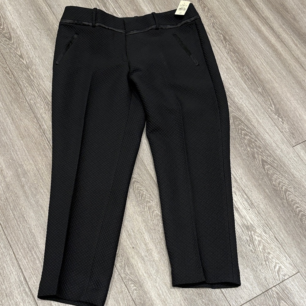 LOFT  Textured Black Pants